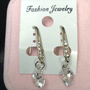 Sparkly Swarovski crystal silver earrings